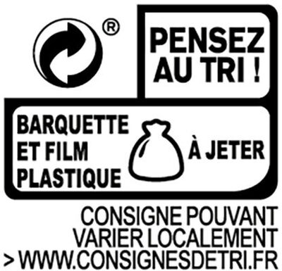 Le Coeur Frais Bleu onctueux  - 14 bâtonnets - Instruction de recyclage et/ou informations d'emballage - fr