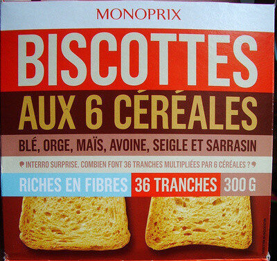 Biscottes aux 6 céréales - Produit - fr