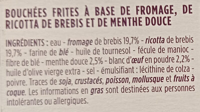 4 Rikakats Fromage de Brebis et Menthe - Ingrédients - fr