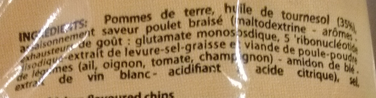 Chips saveur Poulet braisé - Ingrédients - fr
