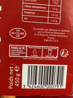 Pizza surgelée 3 fromages - Instruction de recyclage et/ou informations d'emballage - fr