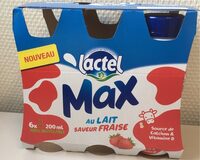 Lactel Max au lait saveur fraise - Produit - fr