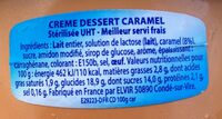 Crème dessert caramel aromatisée stérilisée UHT - Ingrédients - fr