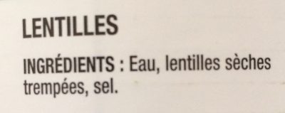 Lentilles - Ingrédients