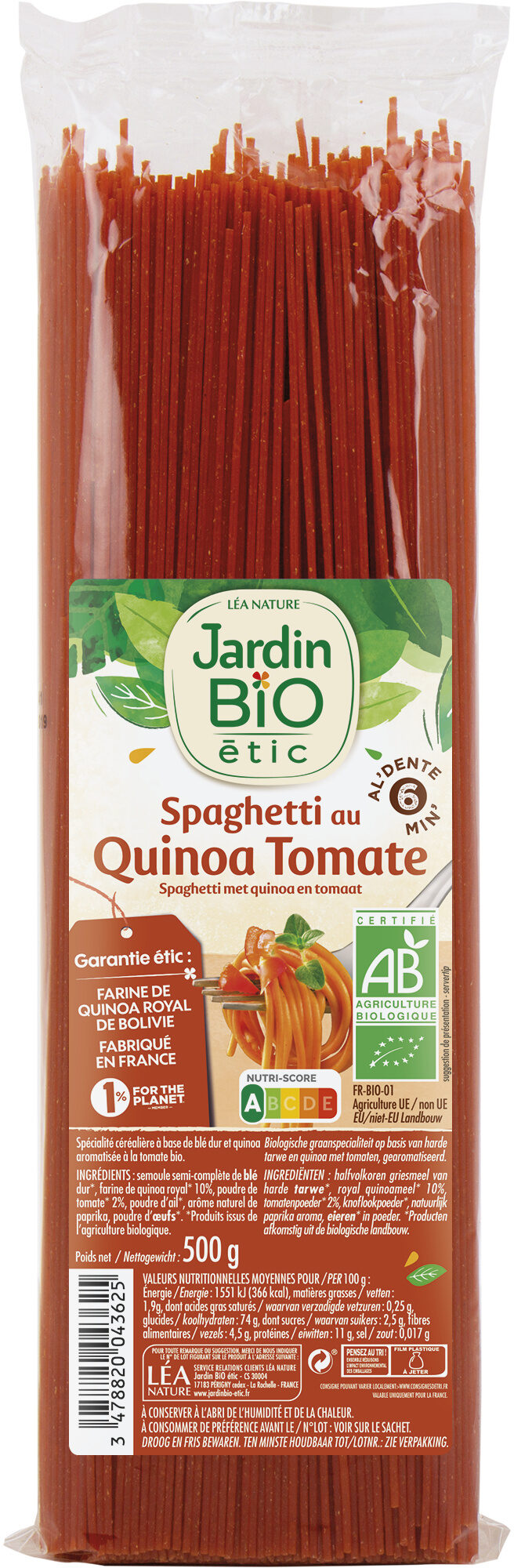Spaghetti au Quinoa Tomate - Produit - fr