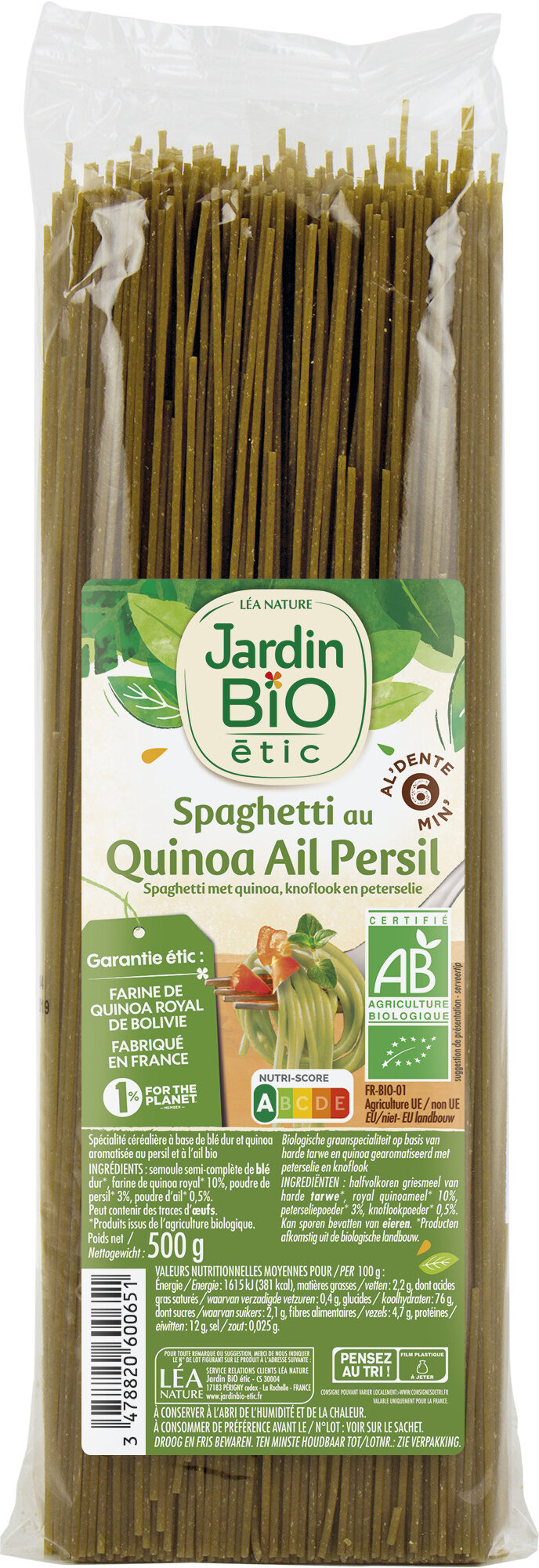 Spaghetti au Quinoa Persil Ail - Produit - fr