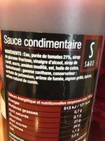 Sauce Barbecue - Ingrédients - fr