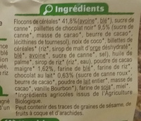 Muesli croustillant chocolat - Ingrédients - fr