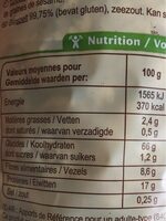 Galettes Épeautre - Informations nutritionnelles - fr