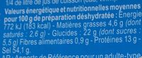 Bouillon volaille - Tableau nutritionnel - fr