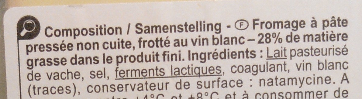 Raclette - Ingrédients - fr