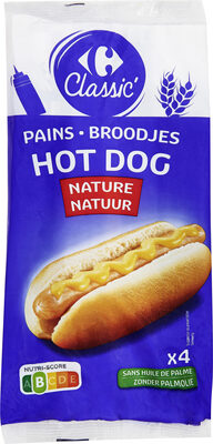 Pains hot dog nature - Produit - fr