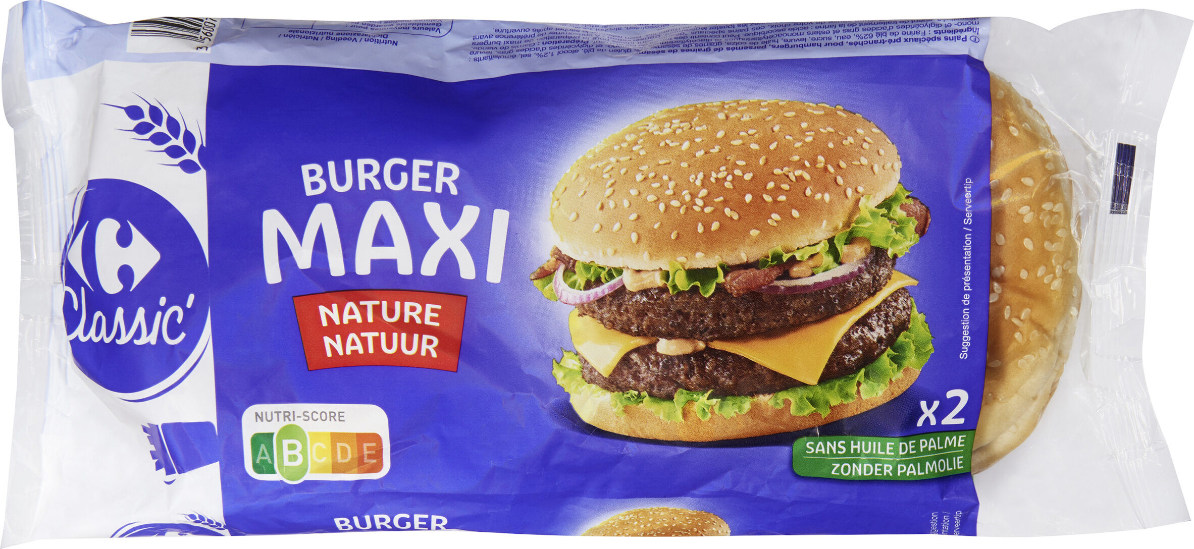 Burger Maxi Nature - Produit - fr