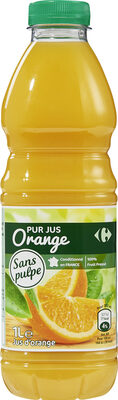 100% pur jus jus d'orange sans pulpe - Produit - fr