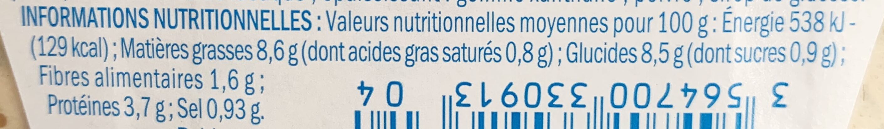 Piemontaise Au jambon - Informations nutritionnelles - fr