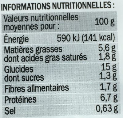 Couscous royal - Informations nutritionnelles - fr