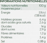 Lasagnes à la bolognaise - Informations nutritionnelles - fr
