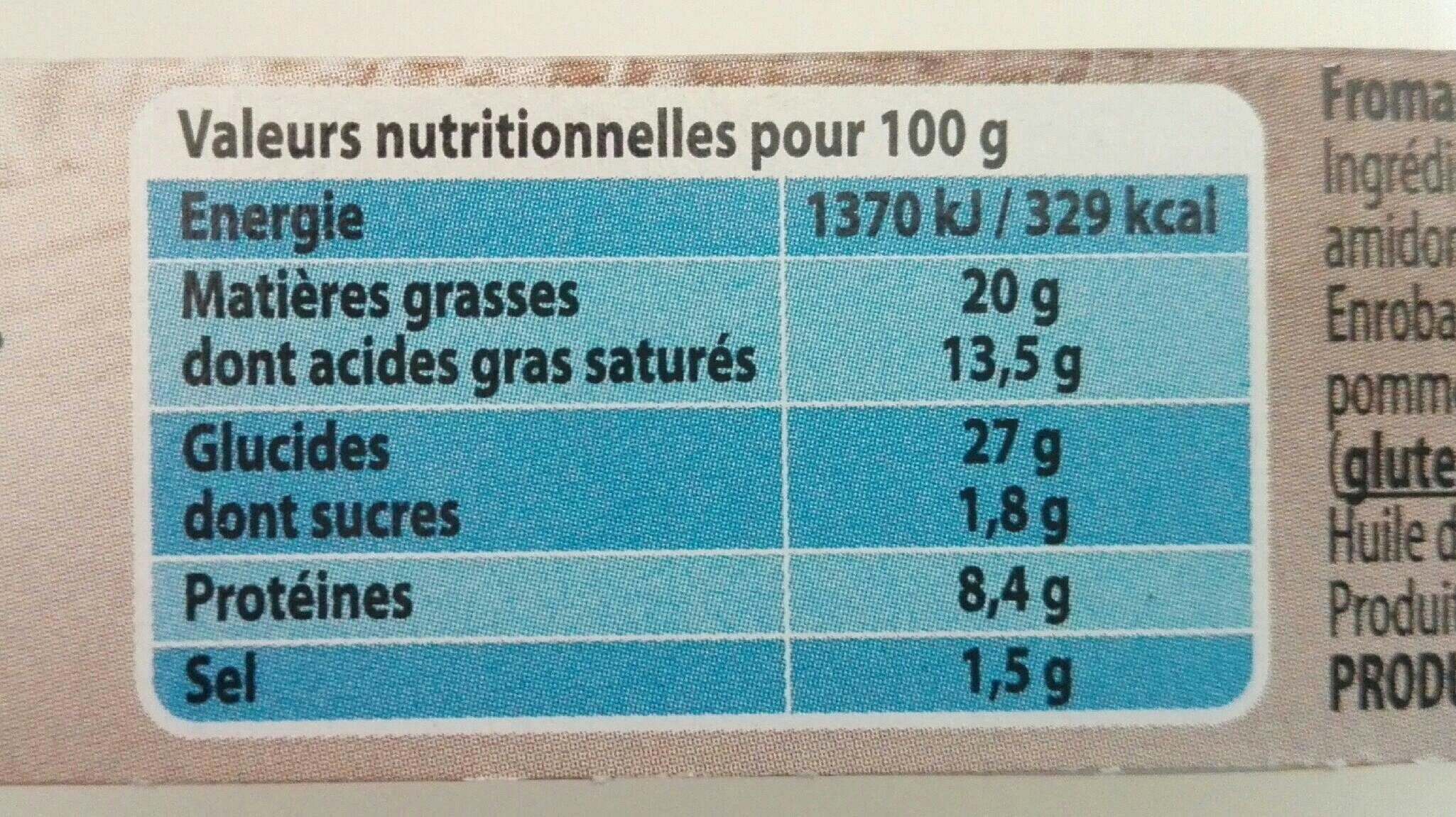 Palet fromager camembert - Informations nutritionnelles - fr