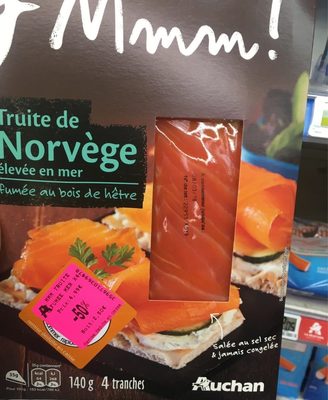 Mmm! truite de mer de Norvege fumee tranche x4 - Produit - fr
