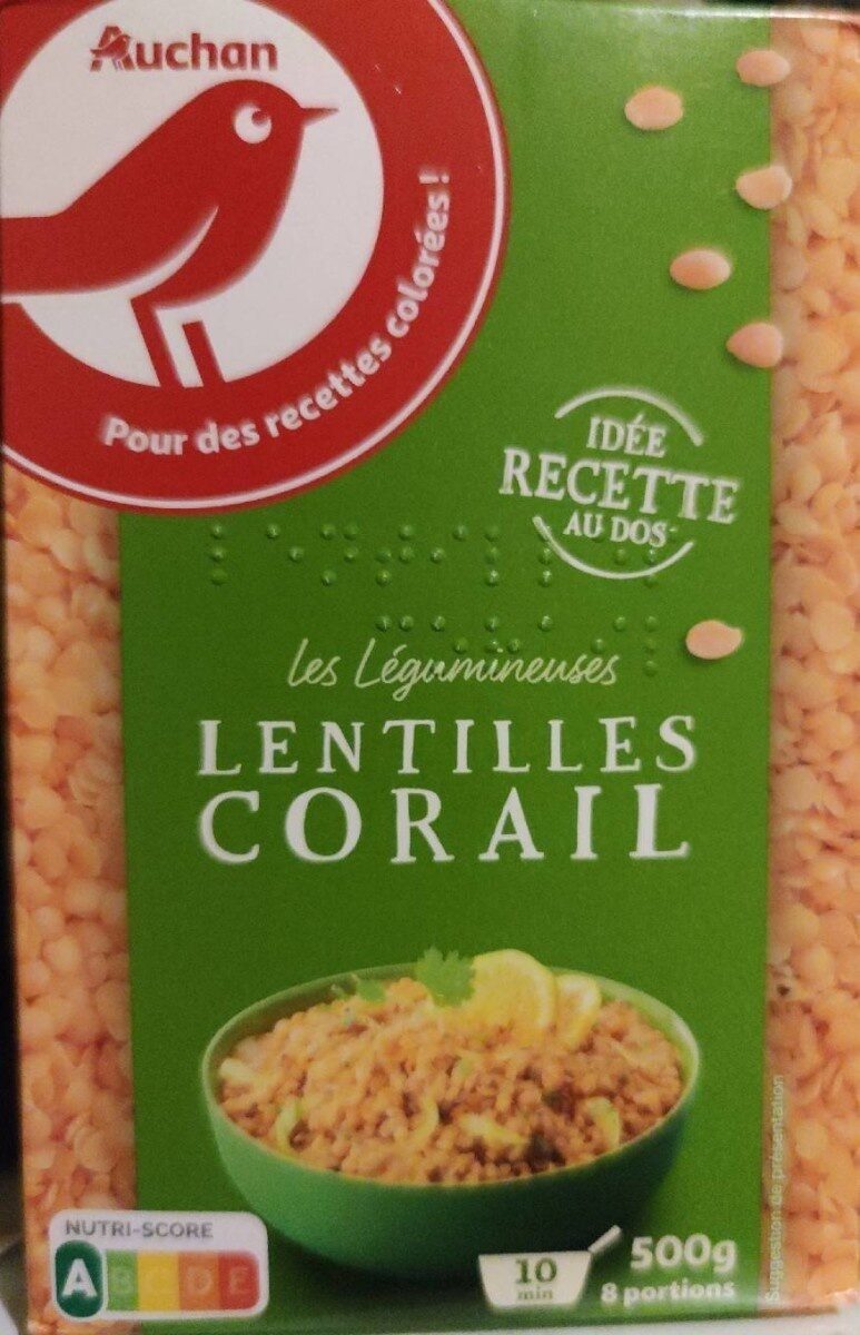 Lentilles corail - 500 g - Auchan - Produit - fr