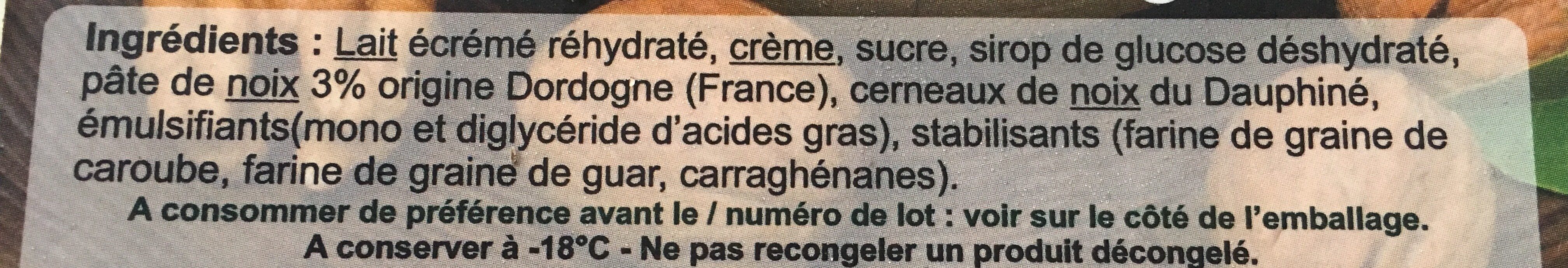 Crème glacée noix - Ingrédients - fr