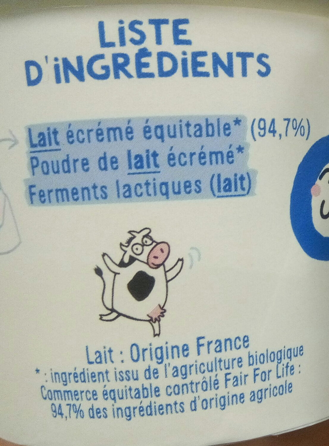 Nature Légère (0 % MG) - Ingrédients - fr