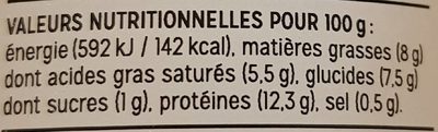 Rillettes langoustines aux cocos de Paimpol - Informations nutritionnelles - fr