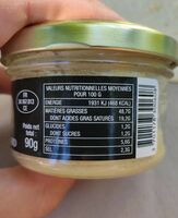 Bloc de foie gras de canard - Informations nutritionnelles - fr