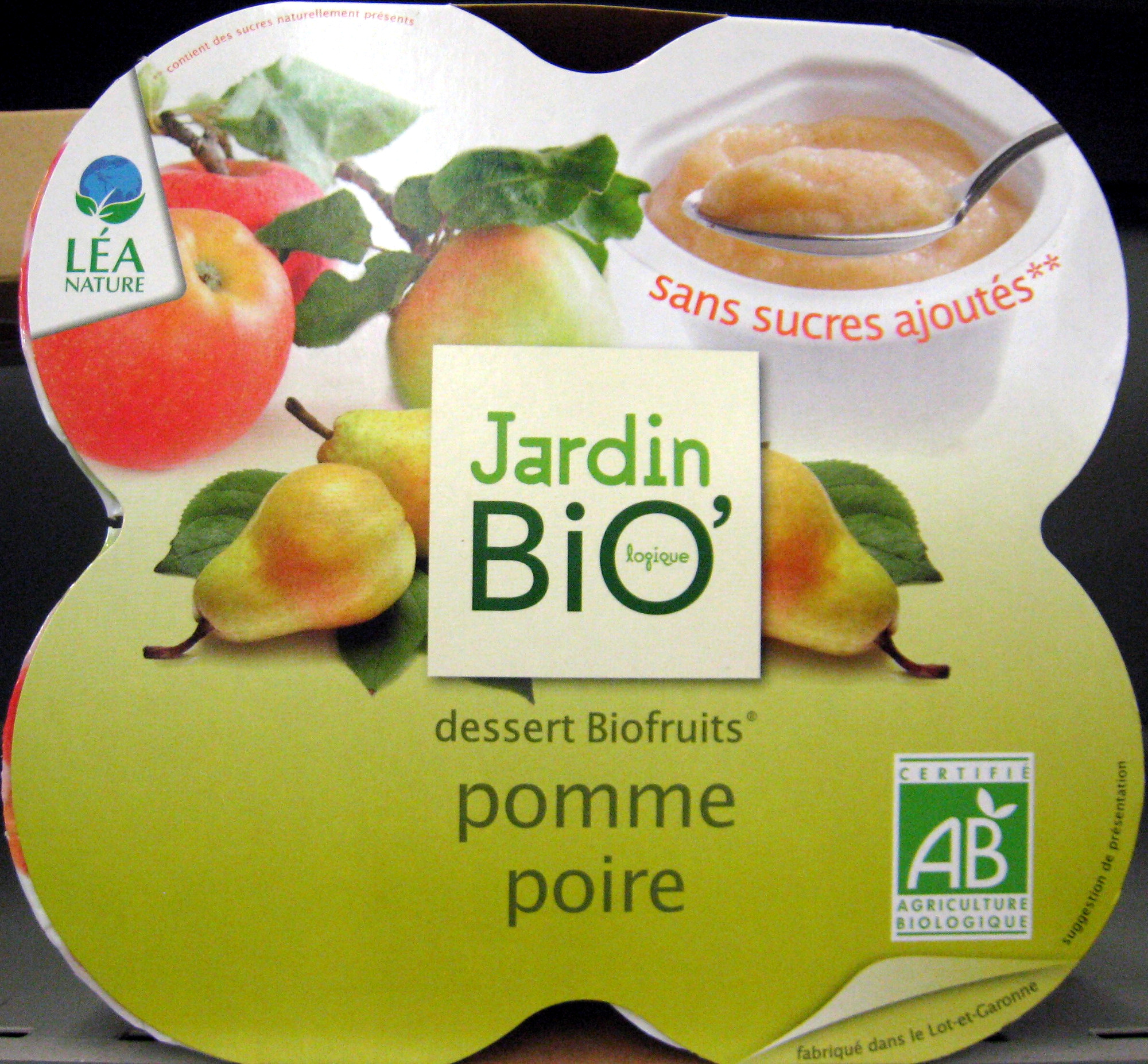 Dessert Biofruits Pomme Poire - Produit - fr