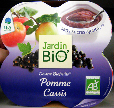 Dessert Biofruits Pomme Cassis Jardin Bio - Produit - fr