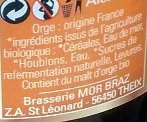 Mor Braz Bio Blonde (5%) - Ingrédients - fr