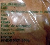 12 Crêpes de froment fait main - Ingrédients - fr