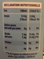 Limonade - Informations nutritionnelles - fr