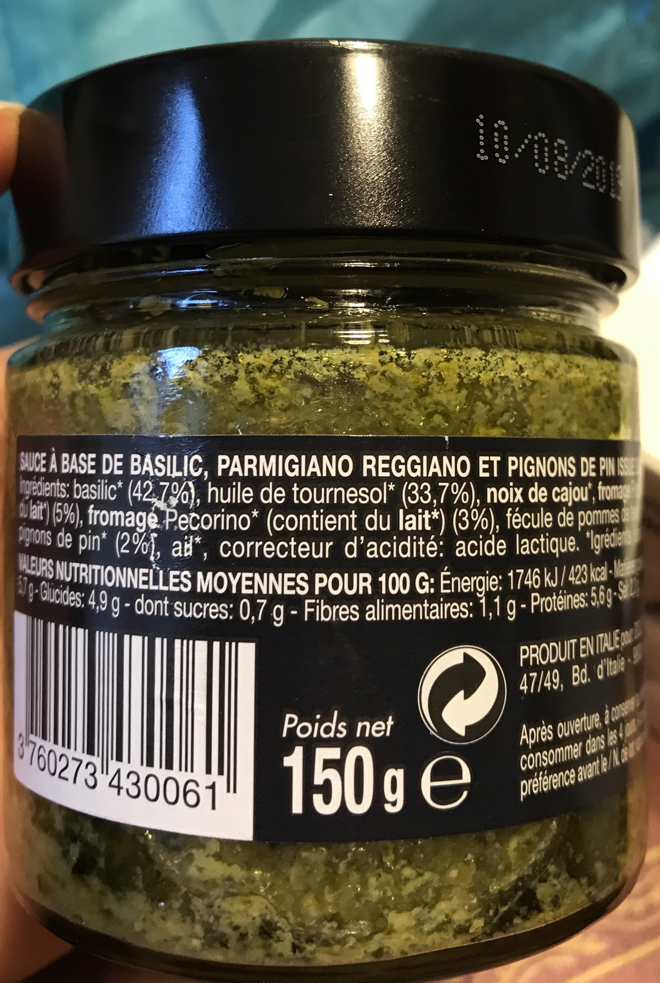Pesto à la genovese - Ingrédients - fr