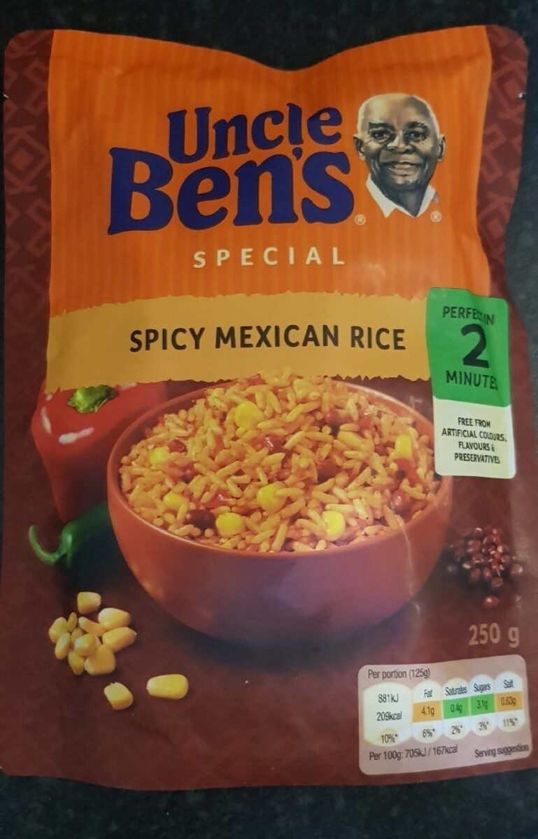 Bens Microwave Spicy Mexican Rice - Informations nutritionnelles - fr
