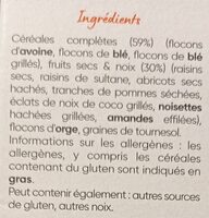 Special Muesli 30% fruits & noix - Ingrédients - fr