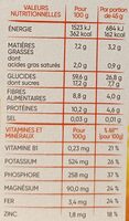 Special Muesli 30% fruits & noix - Tableau nutritionnel - fr