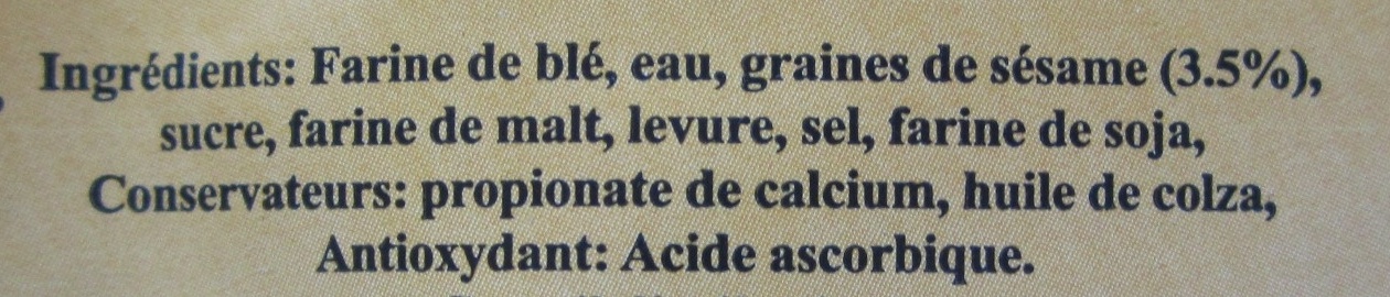 Bagel au sésame - Ingrédients - fr