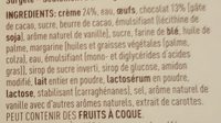 Éclairs Pâtissiers Nappés au Chocolat Belge - Ingrédients - fr