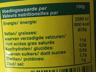 Mayonnaise - Tableau nutritionnel - fr