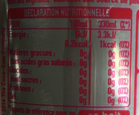 Coca-Cola light sin cafeína - Tableau nutritionnel - fr