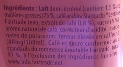 Frappuccino - Ingrédients - fr