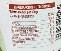 Postre de manzana - Informations nutritionnelles - fr