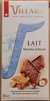 Chocolat au lait noisettes et biscuits - Produit - fr