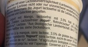 Yaourt Mangue Bio - Ingrédients