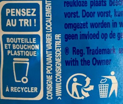 eau minérale naturelle - Instruction de recyclage et/ou informations d'emballage - fr