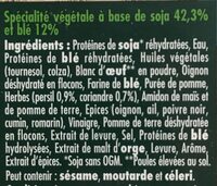 Le bon végétal - Steak gourmand - Ingrédients - fr