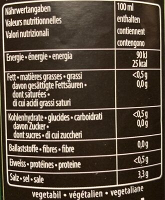 Essig - Informations nutritionnelles - fr