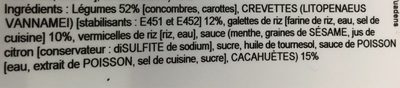 Rouleaux d'Éte aux Crevettes Sauce Menthe - Ingrédients - fr