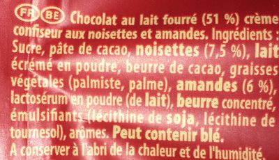 Mini Bouchée - Lait - Ingrédients - fr